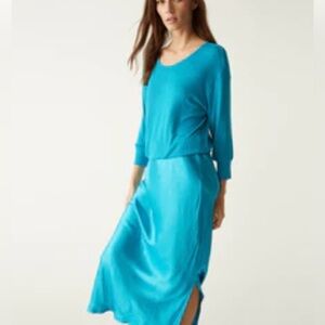 Michael Stars Blue Nadia Midi Dress